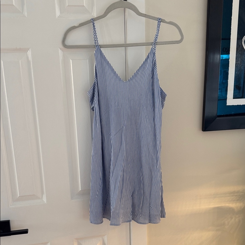 Lulu's Blue and White Striped Mini Dress